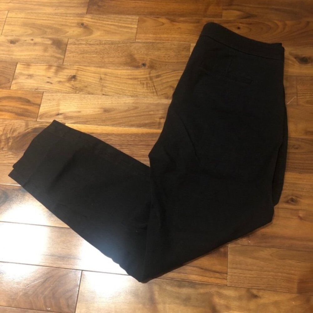 J Crew Martie Pants Womens 4 Black Bi Stretch Cotton Slim Cropped